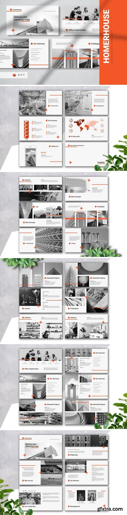 HOMERHOUSE - Architecture Powerpoint, Keynote and Google Slides Templates