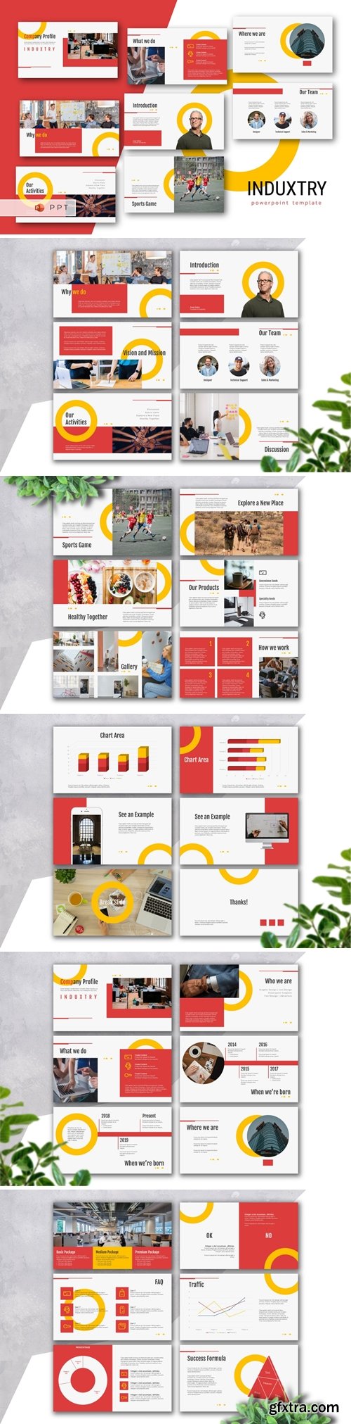 INDUXTRY - Company Profile Powerpoint, Keynote and Google Slides Templates