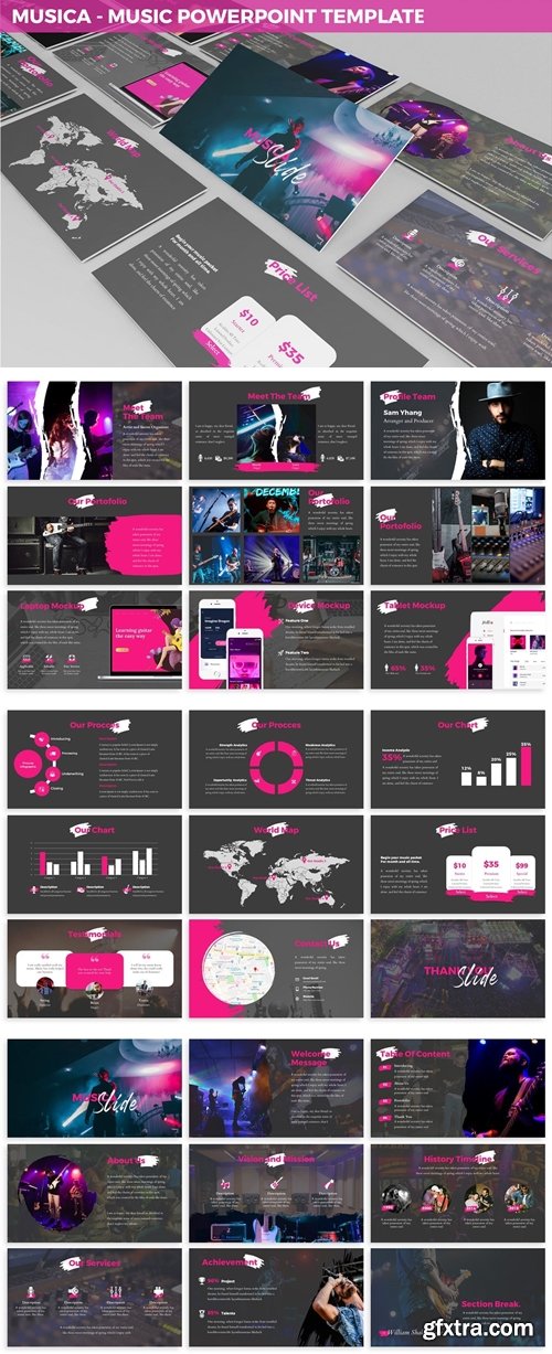 Musica - Entertainment Powerpoint Template