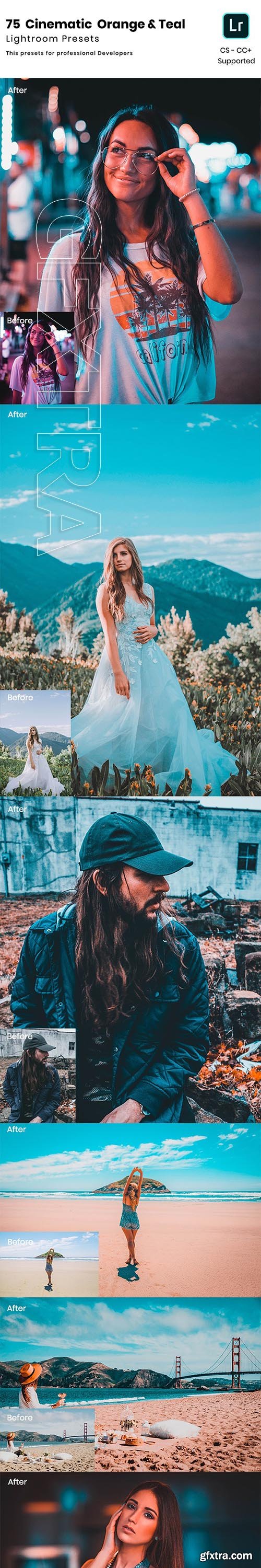 GraphicRiver - 75 Cinematic Orange & Teal Lightroom Presets 24258320