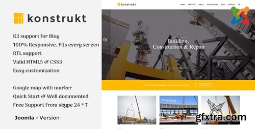 ThemeForest - Konstrukt v2.0 - Construction & Business Joomla Template - 17567358