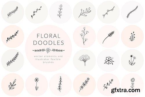 Hand Drawn Floral Doodles