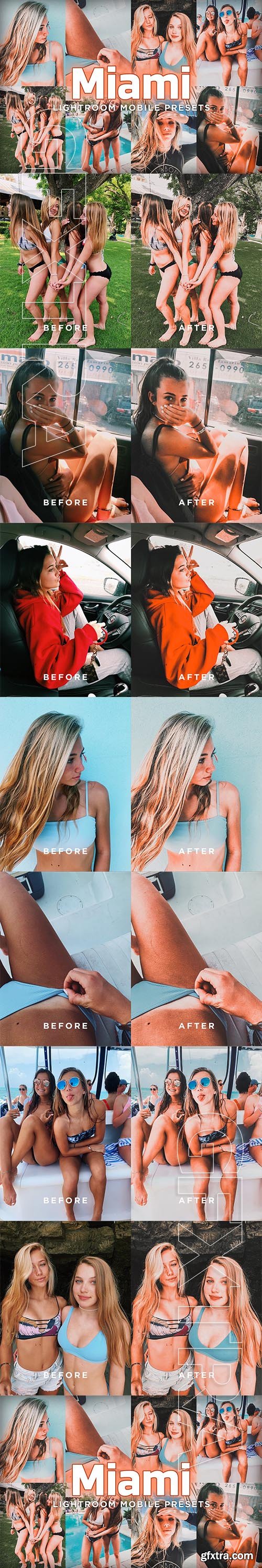 CreativeMarket - 7 Mobile Lightroom Presets Miami 4004335