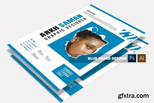 Blue Paper CV & Resume