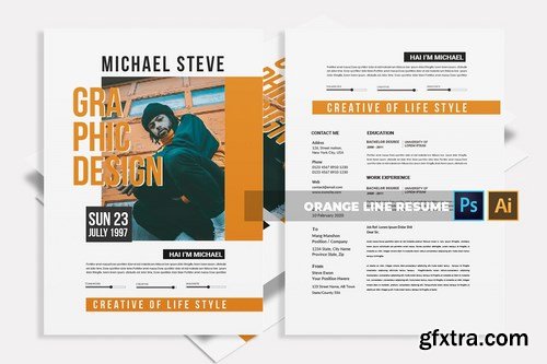 Orange Line  CV & Resume