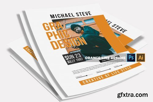 Orange Line  CV & Resume