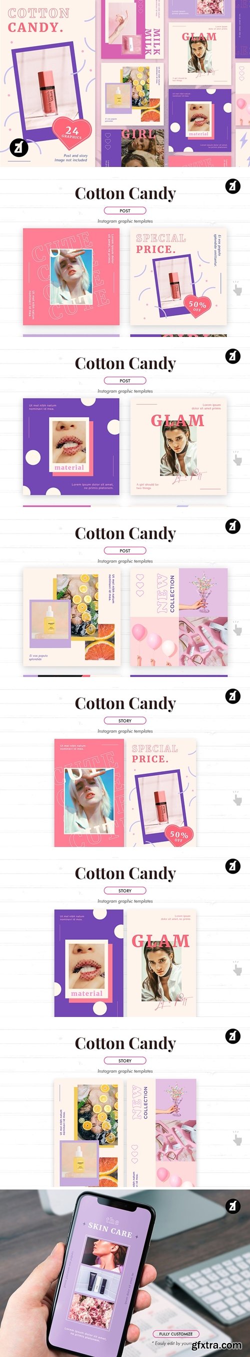 CM - Cotton candy social media templates 3997691