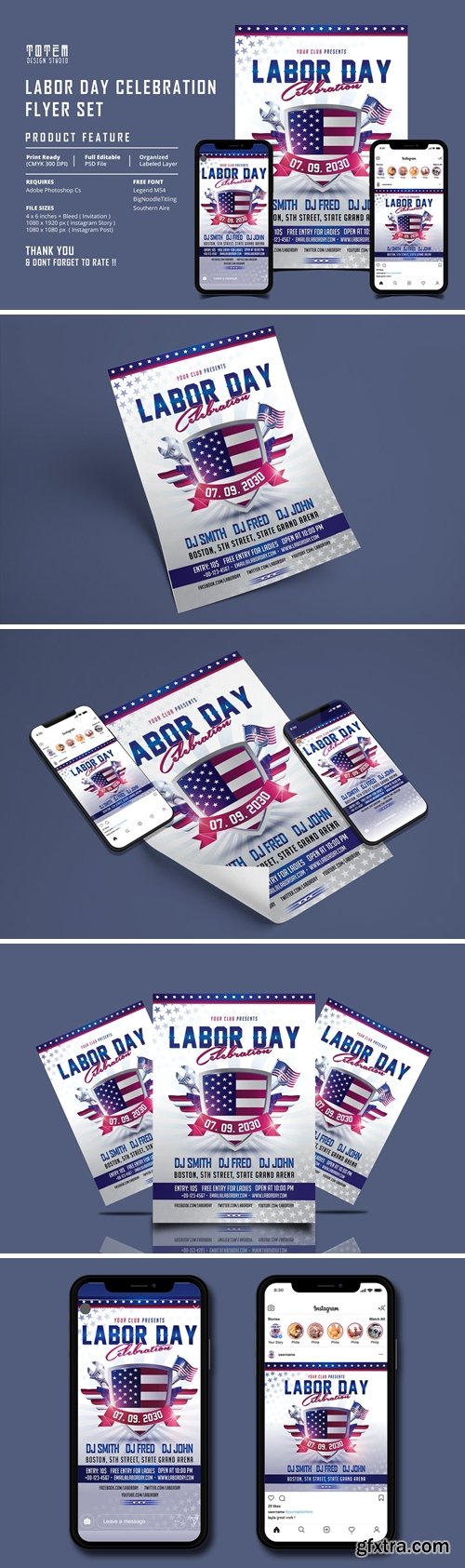 CM - LABOR DAY CELEBRATION FLYER SET 1 4016686