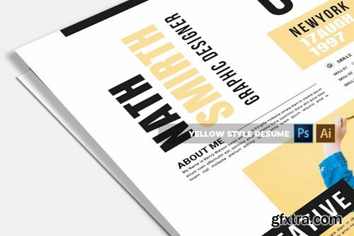 Yellow Style CV & Resume