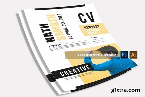 Yellow Style CV & Resume