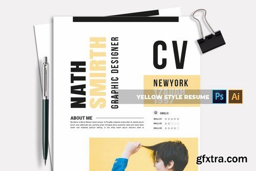 Yellow Style CV & Resume