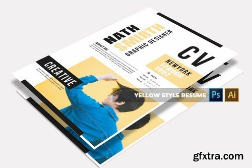 Yellow Style CV & Resume