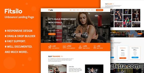 ThemeForest - Fitsilo v1.0 - Health & Fitness Unbounce Landing Page Template - 24214779