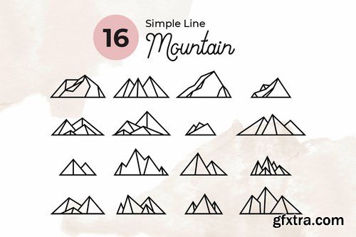 16 Simple Line Mountain