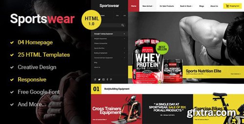 ThemeForest - Sportwear v1.0.0 - Multi Store Responsive HTML Template - 14647635