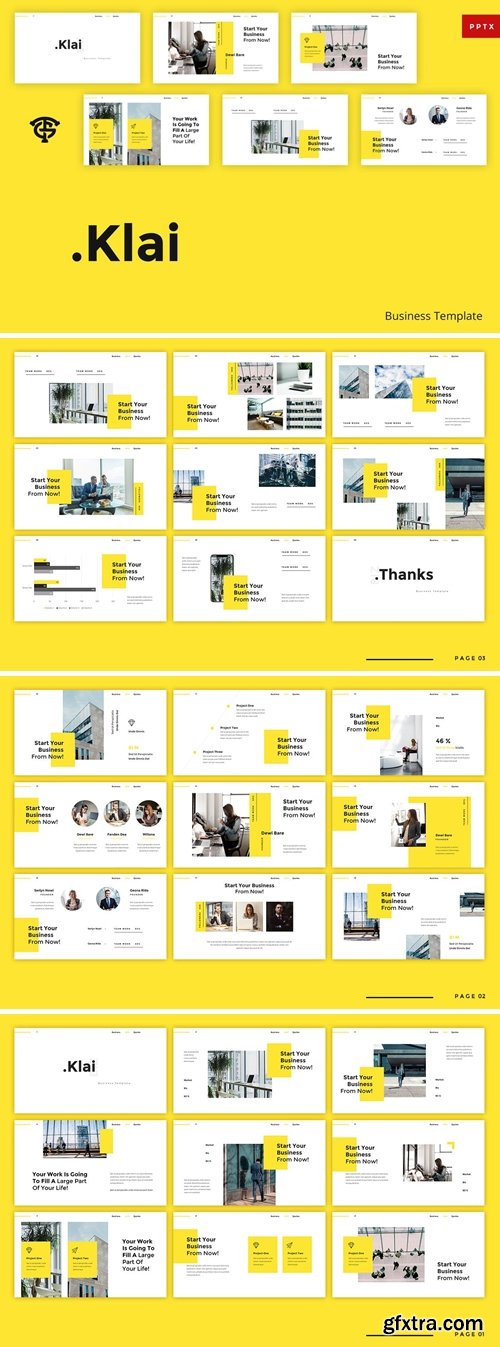 Klai Business Powerpoint, Keynote and Google Slides Templates