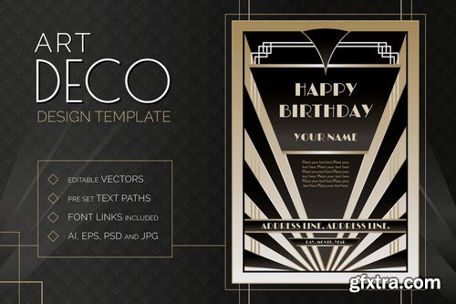 Art Deco Design Templates Bundle