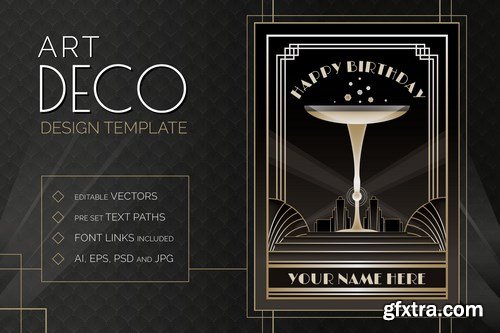 Art Deco Design Templates Bundle