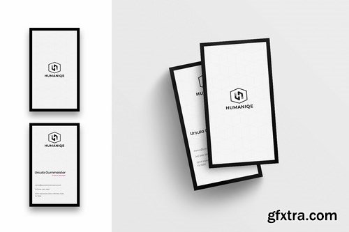 Minimal Business Card Template-Vertical