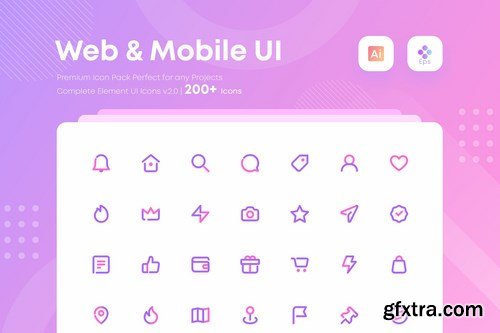 Complete Web and Mobile UI Icons Pack - UICON2