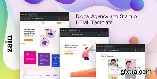 ThemeForest - Zain v1.0 - Digital Agency and Startup HTML Template - 24439365