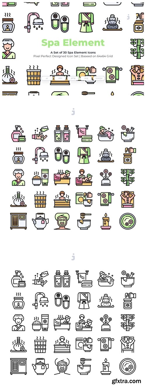 30 Spa Element Icons