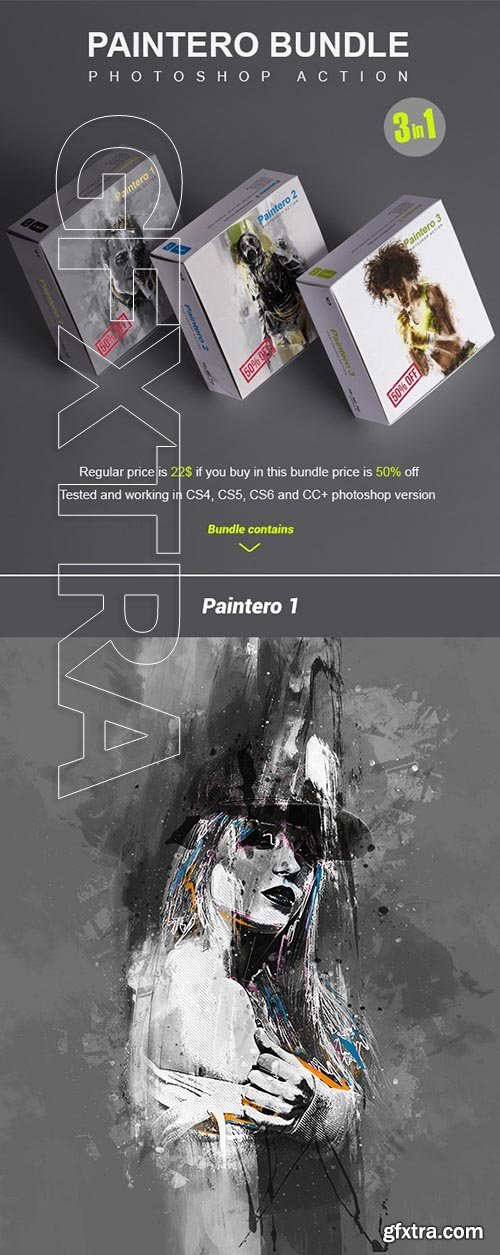 GraphicRiver - Paintero Bundle 3in1 Photoshop Action 24416882