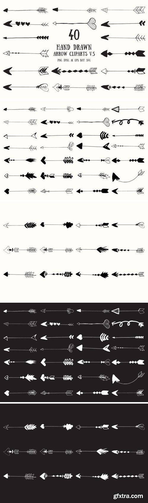 30+ Hand Drawn Arrows Cliparts Ver. 5 1722817