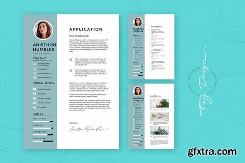 A4-Letter CV Resume Templates Vol 02