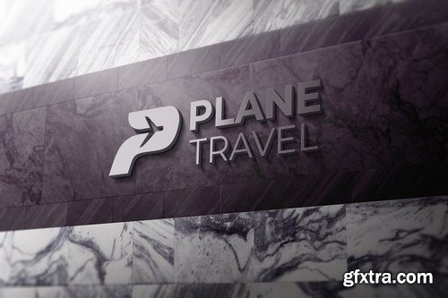 Plane P Letter Logo