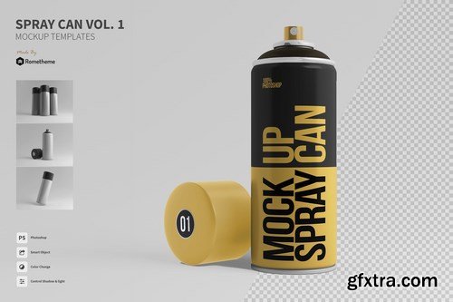 Spray Can Mockup Templates Vol. 01