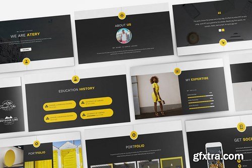 Atery Resume CV - Powerpoint Google Slides and Keynote Templates