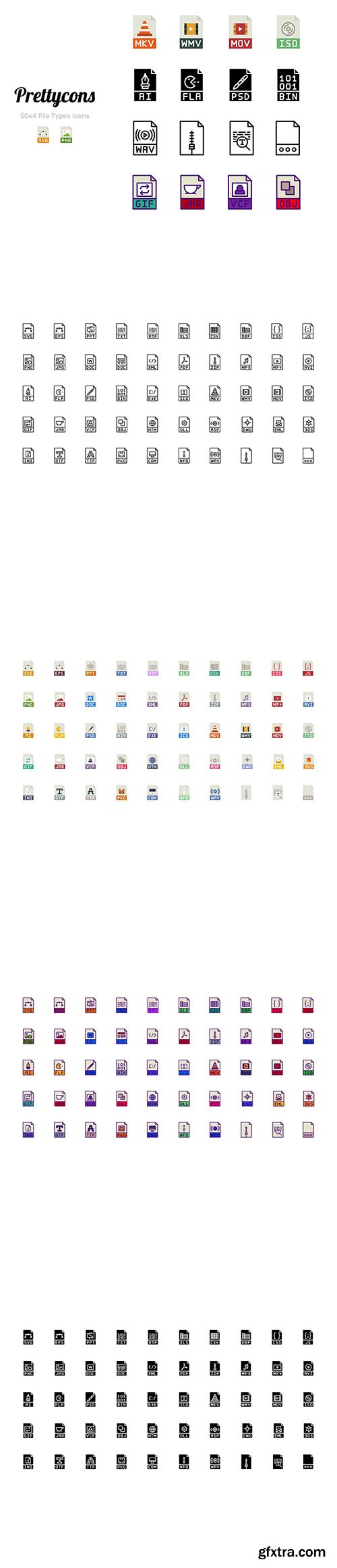 Prettycons - 200 File Types Icons Vol.1