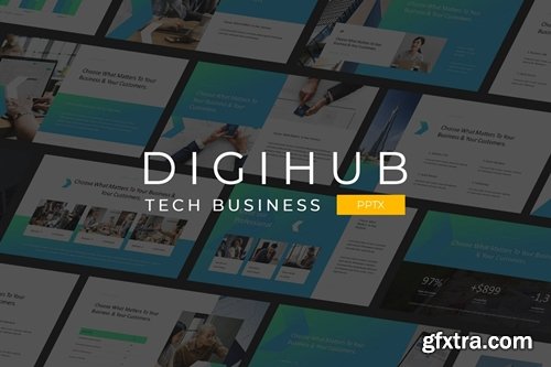 Digihub - Tech Business Powerpoint, Keynote and Google Slides Templates