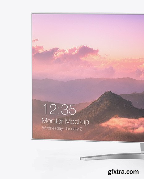 Metallic Monitor Mockup 47933