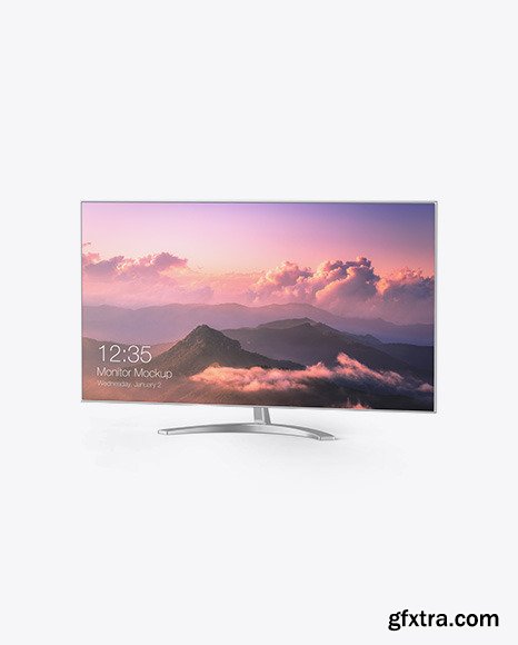 Metallic Monitor Mockup 47933