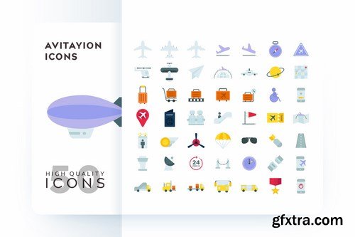 FLAT FILLED COLOR MONOCHROME OUTLINE GRADIENT Icons Pack