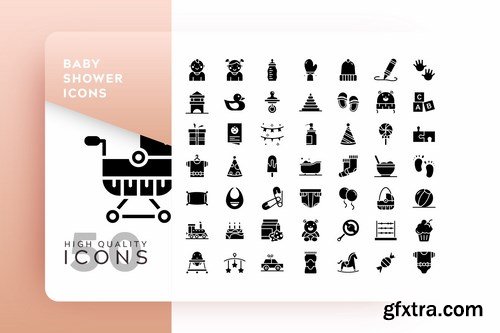 FLAT FILLED COLOR MONOCHROME OUTLINE GRADIENT Icons Pack