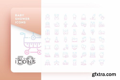 FLAT FILLED COLOR MONOCHROME OUTLINE GRADIENT Icons Pack