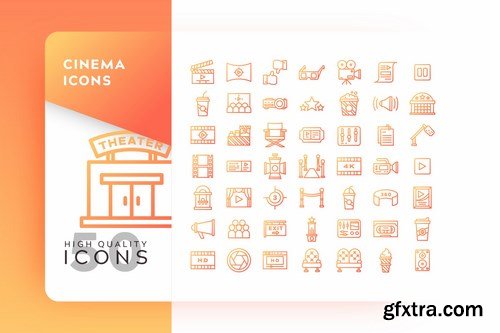 FLAT FILLED COLOR MONOCHROME OUTLINE GRADIENT Icons Pack