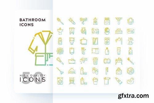 FLAT FILLED COLOR MONOCHROME OUTLINE GRADIENT Icons Pack