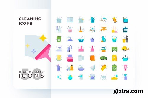 FLAT FILLED COLOR MONOCHROME OUTLINE GRADIENT Icons Pack