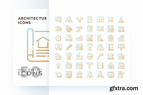 FLAT FILLED COLOR MONOCHROME OUTLINE GRADIENT Icons Pack