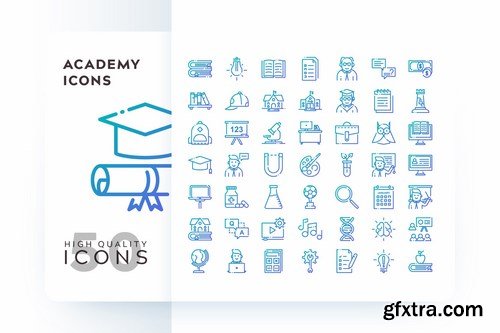 FLAT FILLED COLOR MONOCHROME OUTLINE GRADIENT Icons Pack