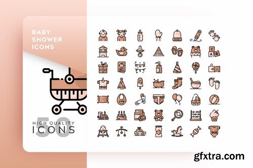 FLAT FILLED COLOR MONOCHROME OUTLINE GRADIENT Icons Pack