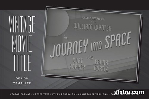 Vintage Movie Title Design Template