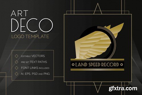 Art Deco Logo Templates Pack