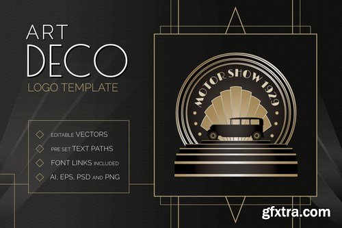 Art Deco Logo Templates Pack