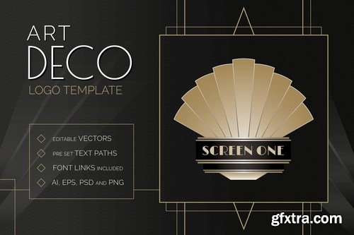 Art Deco Logo Templates Pack