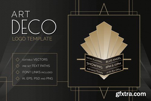 Art Deco Logo Templates Pack